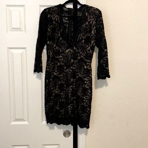 Bebe Black Lace Cocktail Dress, size L